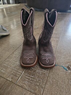 Girls' Square-Toe Western Cowboy Boots